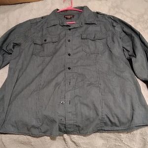 XXL No boundaries blue button up shirt.